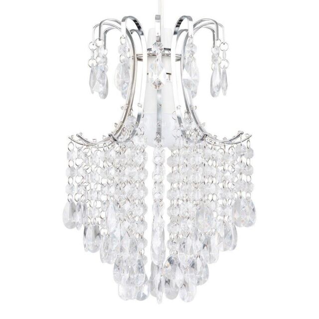 ValueLights Donah Silver Ceiling Pendant Droplets Shade - image 1