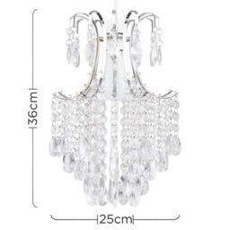 ValueLights Donah Silver Ceiling Pendant Droplets Shade - thumbnail 4