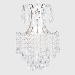 ValueLights Donah Silver Ceiling Pendant Droplets Shade - thumbnail 3
