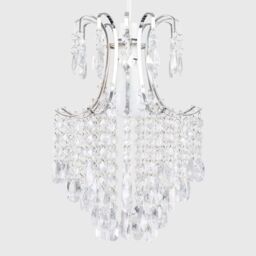 ValueLights Donah Silver Ceiling Pendant Droplets Shade - thumbnail 2