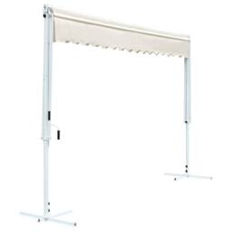 Berkfield Home Free Standing Awning 4x3 m Cream in Beige - thumbnail 4