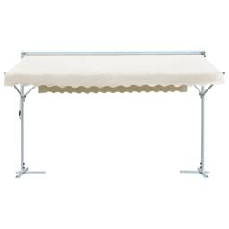 Berkfield Home Free Standing Awning 4x3 m Cream in Beige - thumbnail 2
