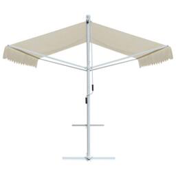 Berkfield Home Free Standing Awning 4x3 m Cream in Beige - thumbnail 3