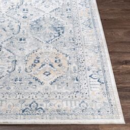 Livabliss Jolie Vintage Grey Blue Ivory Brown Traditional Boho Living Dining Bedroom Rug in Light Grey - Size: 120 cm x 170 cm - thumbnail 5