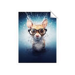 "Warren Reed - Designer Splashart Doormouse With Glasses Unframed Art Print - Size: W24"" x H36""" - thumbnail 2