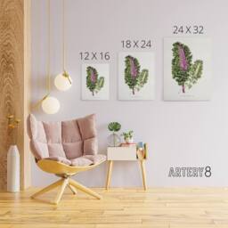 "Artery8 AF Lydon Benjamin Fawcett Green Wild Cabbage Leaf Canvas Art Print in White - Size: W12"" x H16""" - thumbnail 4
