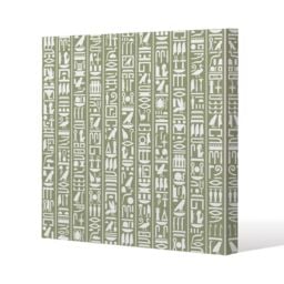 Benjamin Tate Design Egyptian hieroglyphic decorative background (Canvas Print) / 90 x 90 x 4cm in Natural - Size: 90 x 90 x 4 cm - thumbnail 1