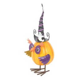 Something Different Metal Owl & Ghost Ornament in Orange - thumbnail 3
