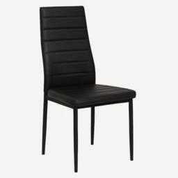 KOSY KOALA Dining Table Set With 4 Black Faux Leather Chairs Modern Kitchen Dining Room Furniture in Brown - thumbnail 7