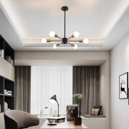 NIVOR 6 - Light Dimmable Sputnik Sphere Chandelier in Gold - thumbnail 6