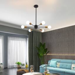 NIVOR 6 - Light Dimmable Sputnik Sphere Chandelier in Gold - thumbnail 4