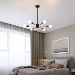 NIVOR 6 - Light Dimmable Sputnik Sphere Chandelier in Gold - thumbnail 7