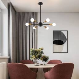 NIVOR 6 - Light Dimmable Sputnik Sphere Chandelier in Gold