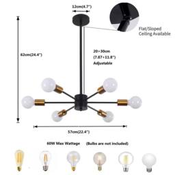 NIVOR 6 - Light Dimmable Sputnik Sphere Chandelier in Gold - thumbnail 2