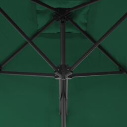 Berkfield Home Outdoor Parasol with Steel Pole 300 cm Green - thumbnail 5