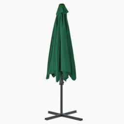 Berkfield Home Outdoor Parasol with Steel Pole 300 cm Green - thumbnail 4