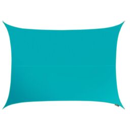 Primrose 4m x 3m Waterproof Patio Sun Shade Sail Canopy 98% UV Block Free Rope in Pale Blue - thumbnail 1