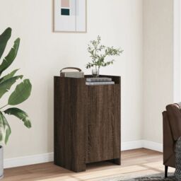 Berkfield Home Sideboard Brown Oak 45x35x75 cm Engineered Wood - Size: 45 x 35 x 75 cm - thumbnail 1