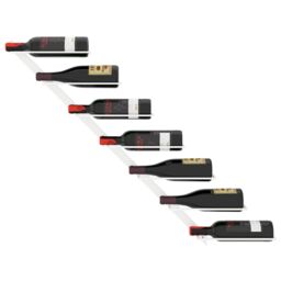 Berkfield Home Wall-mounted Wine Rack for 7 Bottles White Metal - thumbnail 3