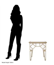 Orsina Stylish Design Side Table, Stable Constructed Kitchen Side Table For Breakfast, Robust Breakfast Table in Silver - thumbnail 4