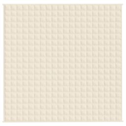 Berkfield Home Weighted Blanket Light Cream 200x200 cm 13 kg Fabric - thumbnail 3