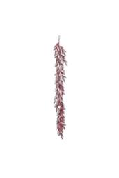 KDMD Glitter Leaf Garland - Red 183cm - thumbnail 1
