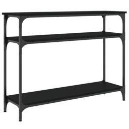 Berkfield Home Console Table Black 100x29x75 cm Engineered Wood - Size: 100 x 29 x 75 cm - thumbnail 2
