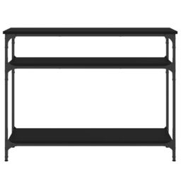 Berkfield Home Console Table Black 100x29x75 cm Engineered Wood - Size: 100 x 29 x 75 cm - thumbnail 4