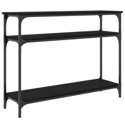 Berkfield Home Console Table Black 100x29x75 cm Engineered Wood - Size: 100 x 29 x 75 cm - thumbnail 6