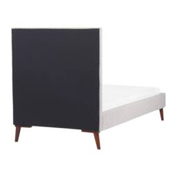 Wyld and Coco Off-White Velvet EU Single Bed 3ft Honeycomb Headboard in White - thumbnail 7