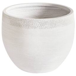 Wyld and Coco White Fibre Clay Plant Pot 38 x 38 x 30 cm Round - Weather Resistant - thumbnail 2