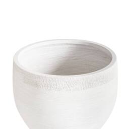 Wyld and Coco White Fibre Clay Plant Pot 38 x 38 x 30 cm Round - Weather Resistant - thumbnail 4