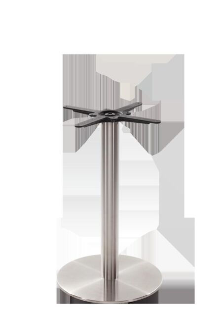 netfurniture Round Stainless Steel Table Base - Medium - Height - 730 Mm in Silver