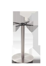 netfurniture Round Stainless Steel Table Base - Medium - Height - 730 Mm in Silver