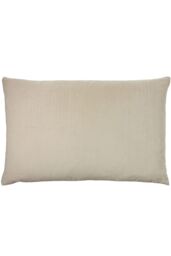 Furn Contra Soft Velvet Contrast Coloured Reverse Cushion in Natural - Size: 40 cm x 60 cm