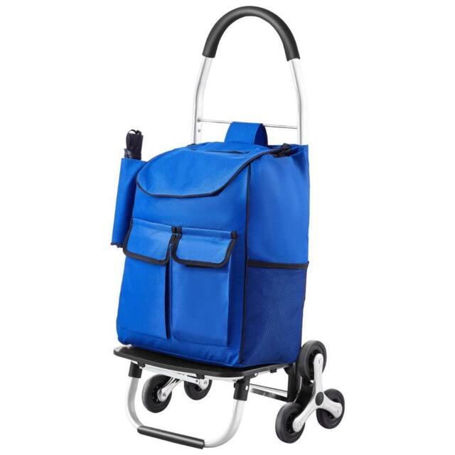 SPETLEK Stair Climbing Cart Foldable Shopping Cart in Blue