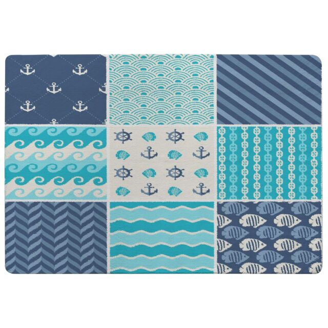 Benjamin Tate Design Nautical Tiles Rug in Natural - Size: Large - image 1
