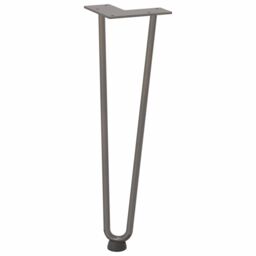 Berkfield Home Hairpin Table Legs 4 pcs Natural Steel 42 cm Solid Steel in Brown - thumbnail 4