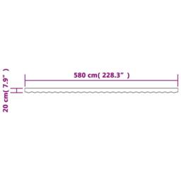 Berkfield Home Replacement Fabric for Awning Valance Anthracite & White Stripe 6 m in Black - thumbnail 6