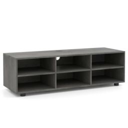 Costway Wooden TV Cabinet Table TV Stand for TVs up to 55 Inches in Grey - thumbnail 1