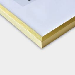 nielsen C2 Aluminium Picture Frame A1 - Float Glass & Push/Turn Clips in Gold - thumbnail 2