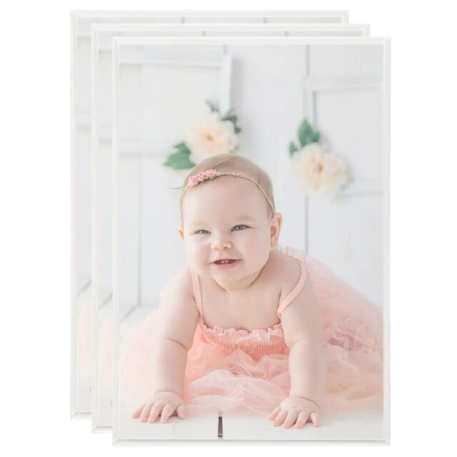 Berkfield Home Photo Frames Collage 3pcs for Table Silver 21x29.7cm MDF - Size: 21x29.7 cm - image 1