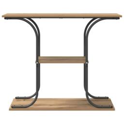 Berkfield Home Modern Console Table Artisan oak 101 x 35 x 80.5 cm Engineered wood in Brown - thumbnail 5