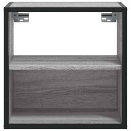 Berkfield Home Wall-mounted Bedside Cabinet Grey Sonoma 40x31x39.5 cm - thumbnail 5