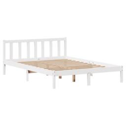 Berkfield Home Full Bed Frame without Mattress White 160x200 cm Solid Wood Pine - thumbnail 7
