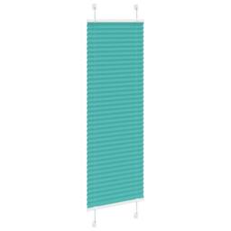 Berkfield Home Pleated Blind Petrol Green 40x150 cm Fabric Width 39.4 cm Polyester in Aqua