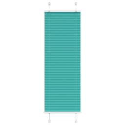 Berkfield Home Pleated Blind Petrol Green 40x150 cm Fabric Width 39.4 cm Polyester in Aqua - thumbnail 2