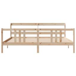 Berkfield Home Bed Frame with Headboard without Mattress 200x200 cm in Light Tan - thumbnail 4