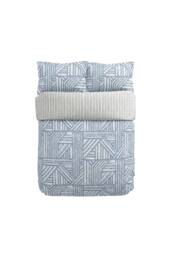 Harlequin 'Crater' Cotton Duvet Cover Set in Blue - Size: Single - thumbnail 4