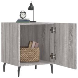 Berkfield Home Bedside Cabinets 2 pcs Grey Sonoma 40x40x50 cm Engineered Wood - Size: 40 x 40 x 50 cm - thumbnail 3